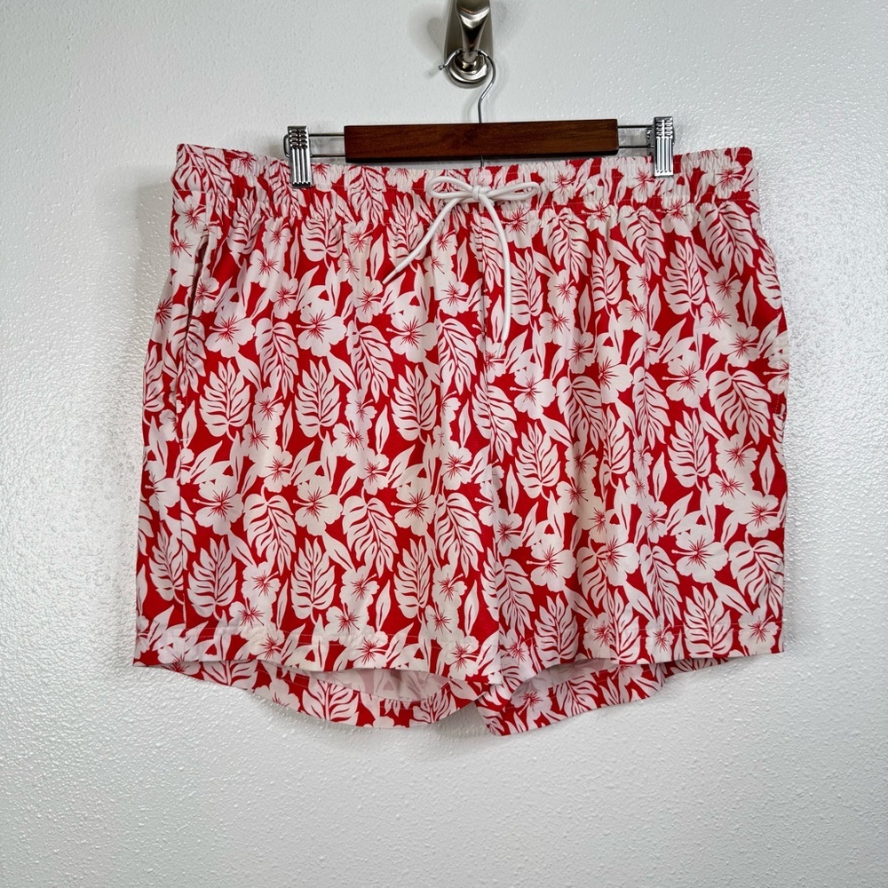 Caribbean Swimwear Men's Hawaiian‎ Floral Swim Trunks Size Xlarge
